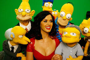 Katy Perry Simpsons Lesbian Porn - Katy Perry's Cleavage OK for The Simpsons