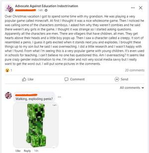 Minecraft Creeper Girl Porn Fucked - Minecraft is Turning the Kids Gay! Creepers are exploding penises! :  r/insanepeoplefacebook