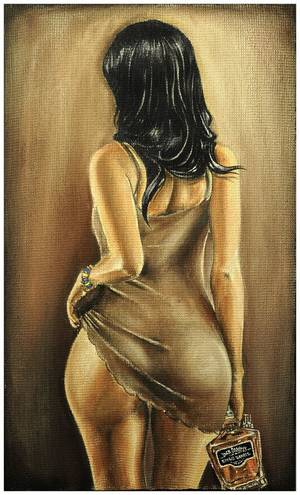 naked black african cartoon - Want Some Jack BAR WALL ART Original Artwork Signed Fine Art Print poster  sexy lady woman fashion style Porn Nudes tattoo by Jeremy Worst