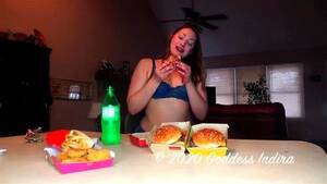 Burger Girl Porn - Watch Burger Belly - Weight Gain, Belly Stuffing, Goddess Indira Porn -  SpankBang
