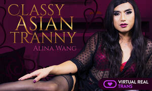 asian wang - Asian tranny Alina Wang in VR Porn - VirtualRealTrans.com