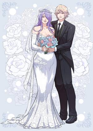 Camilla Bride Porn - Camilla and Corrin posing for their wedding photo (commissioned by me from  the artist Cirenk) : r/fireemblem