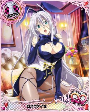 anime busty black boobs - animal ears antenna hair artist request blue eyes blush breasts bunny ears  bunnysuit card (medium) character name chess piece cleavage elbow gloves  gloves ...