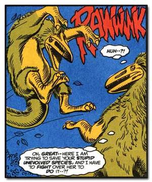 horrifying sex toons - Then of course Lady Dinosaur runs like hell, but Aviax catches her, pins  her down and has his way with her.