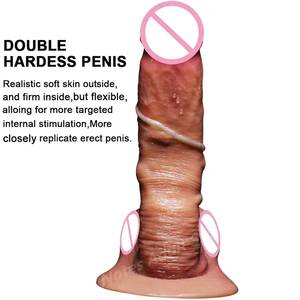 Anal Orgasm Dildo Porn - XL Huge Dildo Porn Soft Double Layer Silicone Long Dildo Realistic Penis  Sucker Anal Orgasm Female Masturbator Gay Toys. - AliExpress