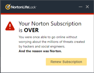 Norton Safe Porn - Norton Security after canceling subscription : r/assholedesign