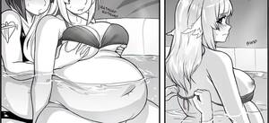 Fat Anime Lesbian Porn - Curvaceous hentai chicks with big tits and ass gains weight in a kinky  comic - CartoonPorn.com