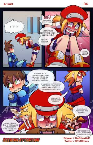 Mega Man Porn - Mega Man XXX: Tron y Roll dando placer - Vercomicsporno