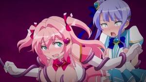 cute hentai girls solo - Akusei Jutai Hentai scene! Teen girls gets gets penetrated by lesbian  monster