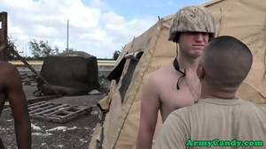 interracial soldiers - Interracial soldiers assfucking outdoors