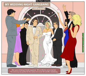 cartoon bride gangbang blacks - My Wedding Night Gangbang comic porn | HD Porn Comics