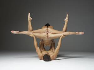 gymnastics - Gymnastics with naked twins Porn Pic - EPORNER