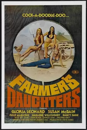 Classic 70s Porn Posters - The Farmers Daughter (1976) Style-A Vintage 70s Adult Porn Movie Poster  27x40\