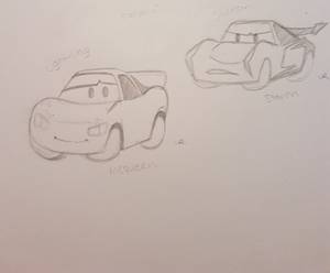 Disney Pixar Cars Sally Porn - Collection of Car drawings, including: McQueen, Storm, Sally andâ€¦