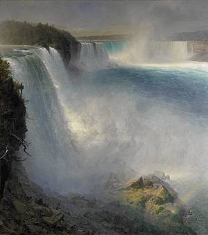 Niagara Falls New York Porn - Painting of Niagara Falls, NY.by Frederic Edwin Church \