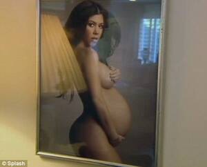 kim kardashian pregnant nude - Bruce Jenner cringes over naked photo of a pregnant Kourtney Kardashian |  Daily Mail Online