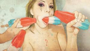 Good At Work - Seven nose art watercolor paint mouth lip
