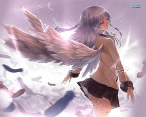 Angel Beats Yaoi - Anime Girl With Long Brown Hair HD Wide Wallpaper for Widescreen  Wallpapers) â€“ HD Wallpapers