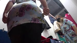 mall upskirt dressing room - A simple lady with big booty and sexy legs got into the lens of a hidden  camera in a dressing room and in a shopping center - XNXX.COM
