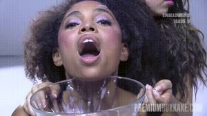 bukkake ebony tongue - Ebony Cum Whore Porn Gif | Pornhub.com