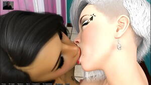 cartoon kissing porn - 3D Porn - Cartoon Sex - Two naked girls kiss and jerk off a guy's dick -  XVIDEOS.COM