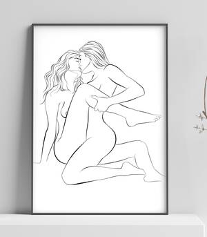 drawing lesbian girls nude - Nude Lesbian Couple Drawing - Etsy New Zealand