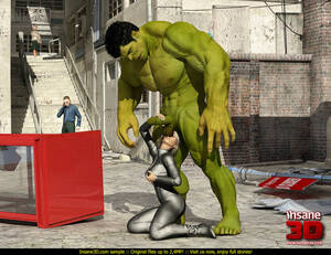 Angry Toon Xxx - Angry Hulk cools off when blonde superhero - Cartoon Sex - Picture 3