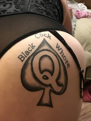 black whore tattoo - Queen of spades tattoo - Big Black Cock Hurting Tight White Pussy |  MOTHERLESS.COM â„¢