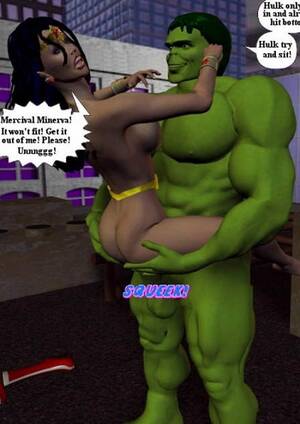 Hulk Fucks Wonder Womans Ass - Incredible Hulk VS Wonder Woman - Porn Cartoon Comics