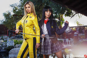 Kill Bill Anime Porn - Jessa Rhodes and Marica Hase as Beatrice and Gogo Yubari from Kill Bill ...