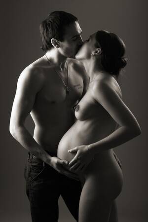 bw sexy pregnant naked - Pregnant wife posing nude with husband, artistic | MOTHERLESS.COM â„¢