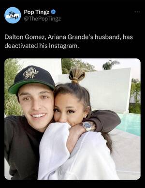 Ariana Grande Porn Gay - Ariana Grande's husband, Dalton Gomez has deactivated his Instagram :  r/Fauxmoi