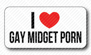 Gay Midget Porn - I LOVE HEART GAY MIDGET PORN Gag Joke Prank Funny Hard Hat Toolbox Sticker  | eBay
