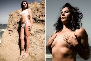 flat chest sex topless beach - Brave MMA star Cat Zingano poses topless after having breast implants  removed because they made her seriously ill â€“ The Irish Sun | The Irish Sun