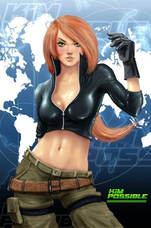 bad ass chick cartoon porn - this is my first work on Devi inspired on the Disney cartoon Kim possible  but a little more sexy remember, is my first work on devi, . Kim Possible