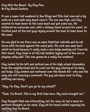 blonde interracial fuck beach - Page 1 | David-Cantero/Clay-Fine-Shorts | Gayfus - Gay Sex and Porn Comics