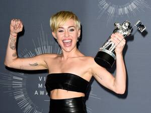 Miley Cyrus Fucked Anal - MTV VMAs 2014: Miley Cyrus has homeless man accept Video of the Year award  for her | The Independent | The Independent