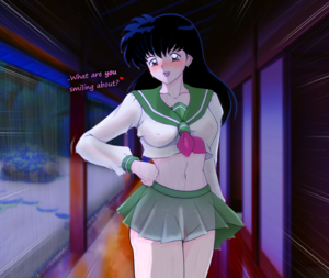 Inuyasha Porn Captions - Rule 34 - 1girls artist request caption edit eye contact female female only  inuyasha kagome higurashi looking at viewer no panties pov see-through solo  wet | 2434399