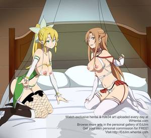 hot naked leafa asuna lesbians - Leafa Asuna sword art online