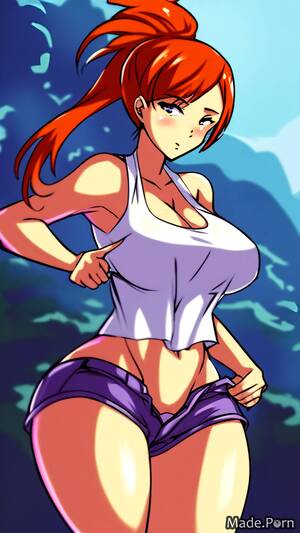 hentai short - Porn image of forest huge boobs 18 hentai short shorts jeans ponytail  created by AI