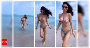 bollywood beach sex - THIS video of Mouni Roy walking out of water in a bikini on a beach will  drive away your mid-week blues - WATCH | Hindi Movie News - Times of India