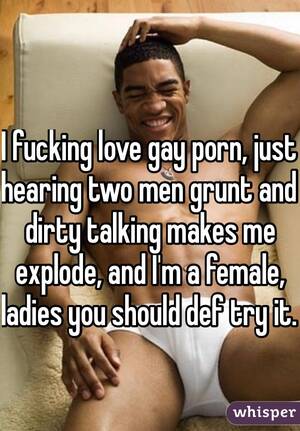 Love Porn Caption - I fucking love gay porn, just hearing two men grunt and dirty talking makes  me explode, ...