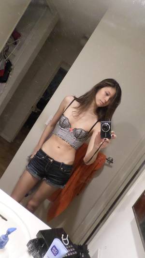hung tgirl selfie - Skinny asian Ren Rikka shemale bathroom selfie