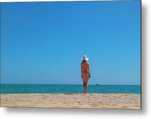 best nudist girl gallery - Young Girl On Nude Beach In Spain Metal Print by Cavan Images - Pixels