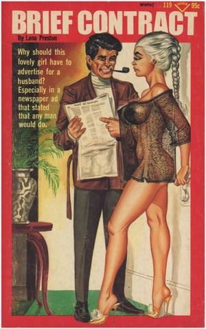boob covers - Brief Contract. Lana Preston. Chevron Books 119. Published 1967. Cover  Artist: