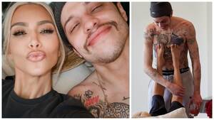Kim Kardashian Foot Fetish Porn - Kim Kardashian cuddles with shirtless Pete Davidson in latest romantic  pics, Khloe Kardashian cracks 'foot fetish' joke - Hindustan Times