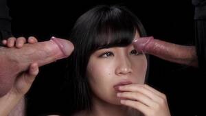 asian sucking two dicks - Japanese Moeka Kurihara sucking two cocks - HD Porn