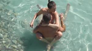 Having Sex In The Water - Couple having sex in the sea