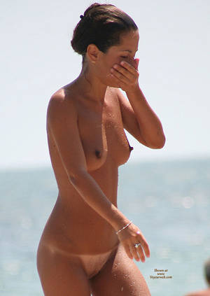 mediterranean beach topless voyeur - Wet Beach Body - Brown Hair, Brunette Hair, Erect Nipples, Hard Nipple,