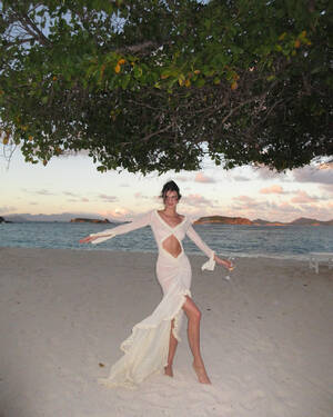 leaf beach nudes - Kendall Jenner Leaves Little to the Imagination in Sheer Dress | Us Weekly